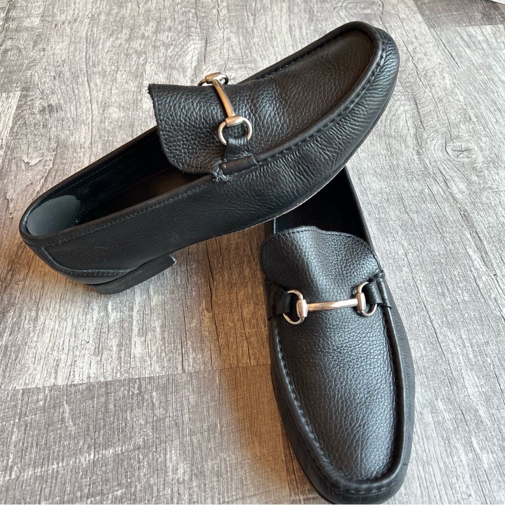 Sandrino by Sandro Moscoloni Dress Shoes Men’s Size 11 Black Leather - Picture 2 of 12